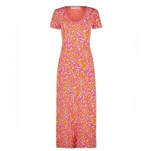 Mac Duggal Floral Scoopneck Knit Midi-Dress NWT | Sz M